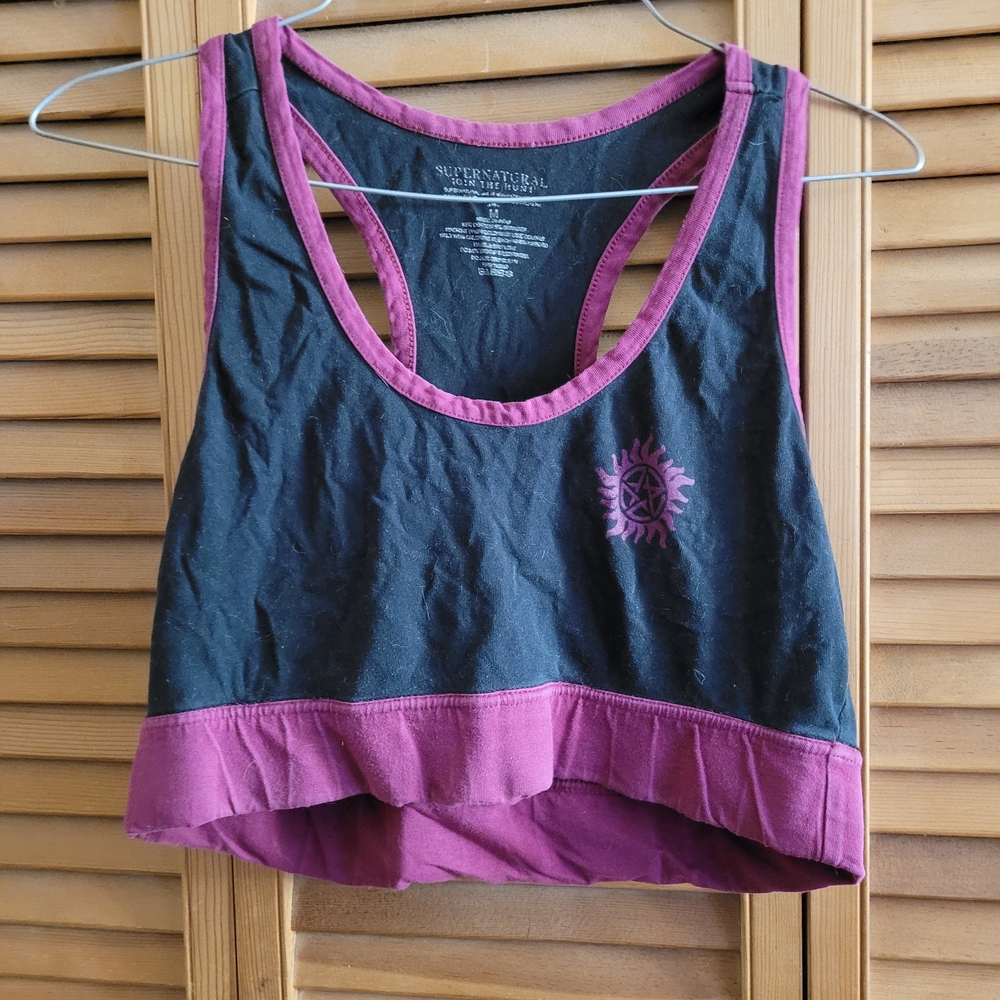 Hot Topic Supernatural Crop/Sports Top